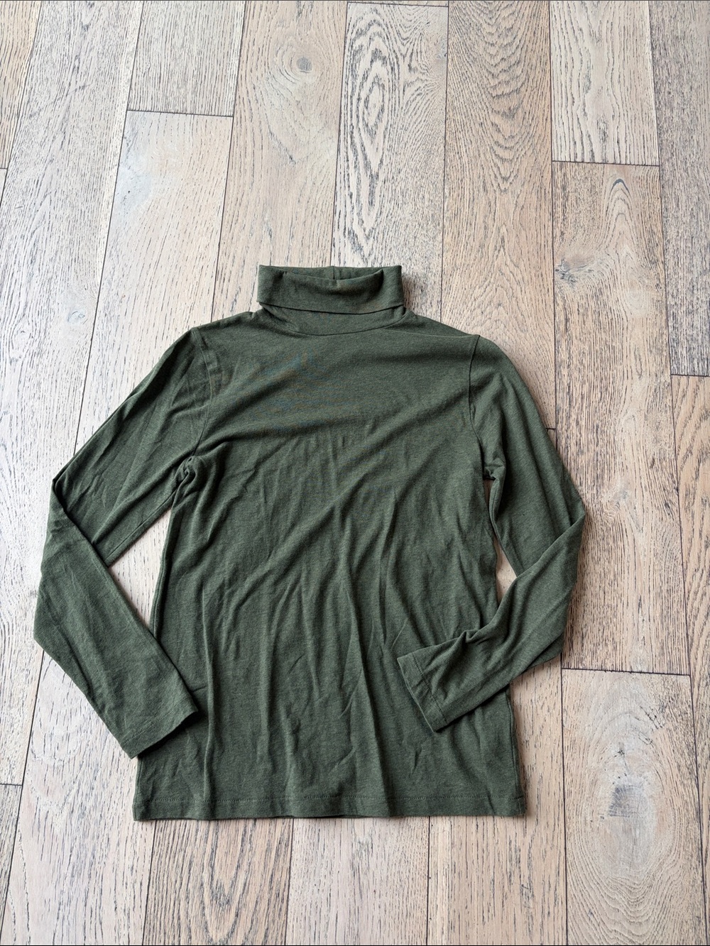J. Crew Womenโs Olive Turtleneck Sweater